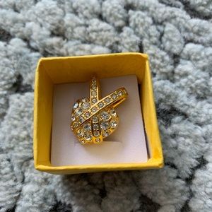 Cubic zirconia heart charm